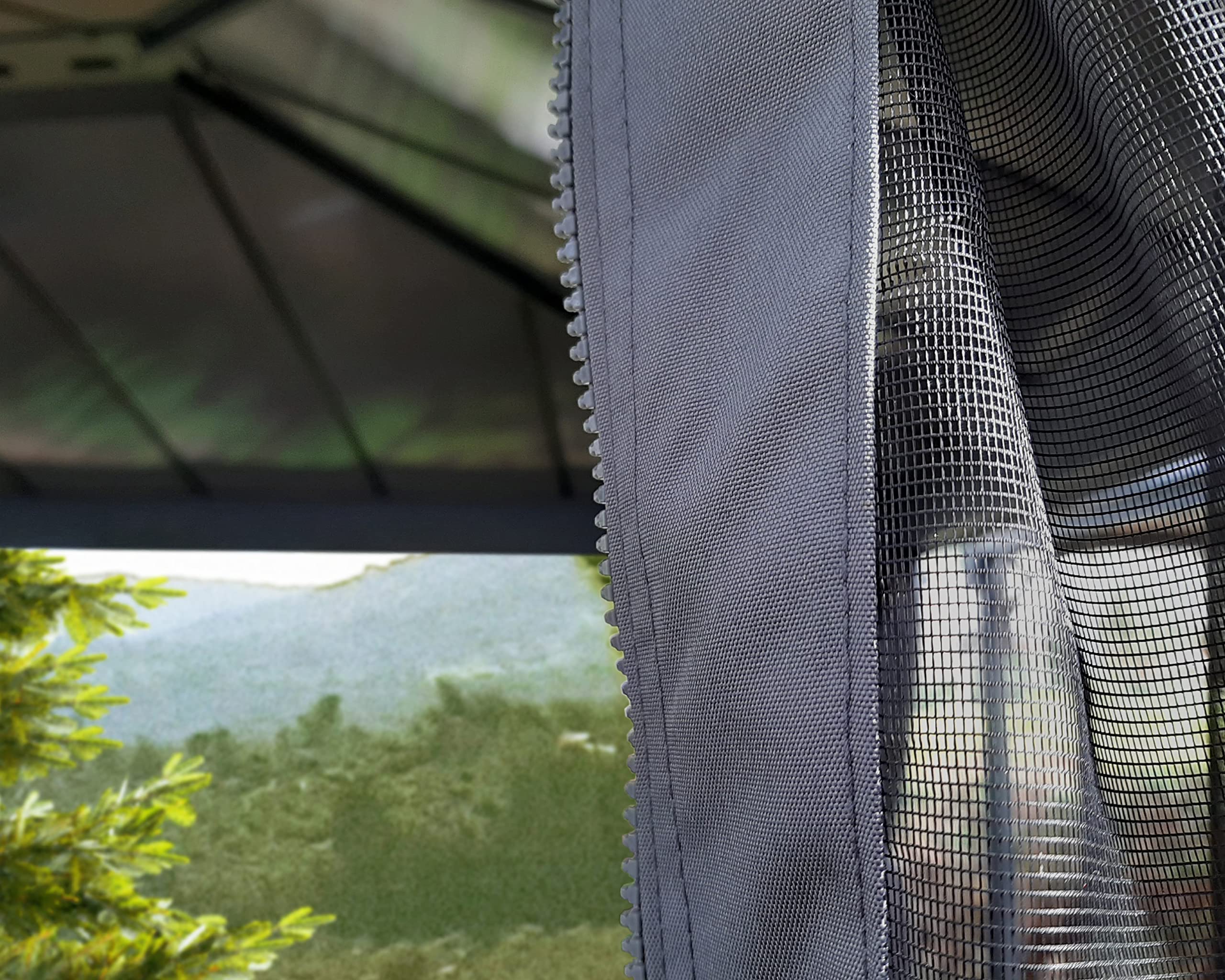 Palram - Canopia 12 Ft. x 14 Ft. Netting Set for Dallas 12x14 Gazebo, Screens to Provide a Bug-Free Outdoor Space with Unblocked Views & Airflow, Easy DIY Installation, Washable - 4 Pc. (NETTING ONLY) - Image 4