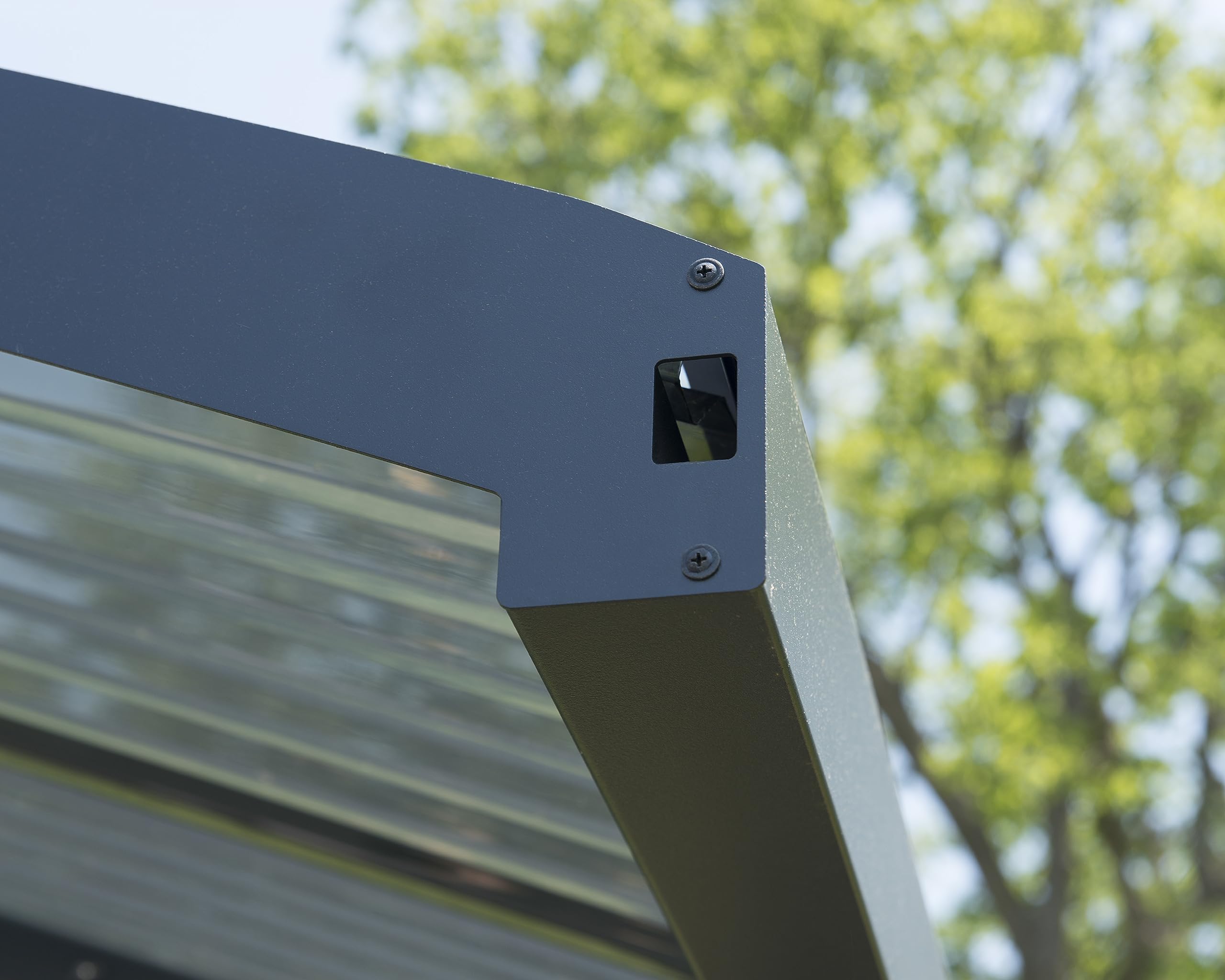 Palram - Canopia Arizona 10 Ft. x 16 Ft. x 9 Ft. Wing Single Carport Aluminum Metal Frame and Polycarbonate Panels Car Port for Outdoor Driveway Car, Truck, RV, Trailer, Boat Storage (Wave Gray) - Image 7