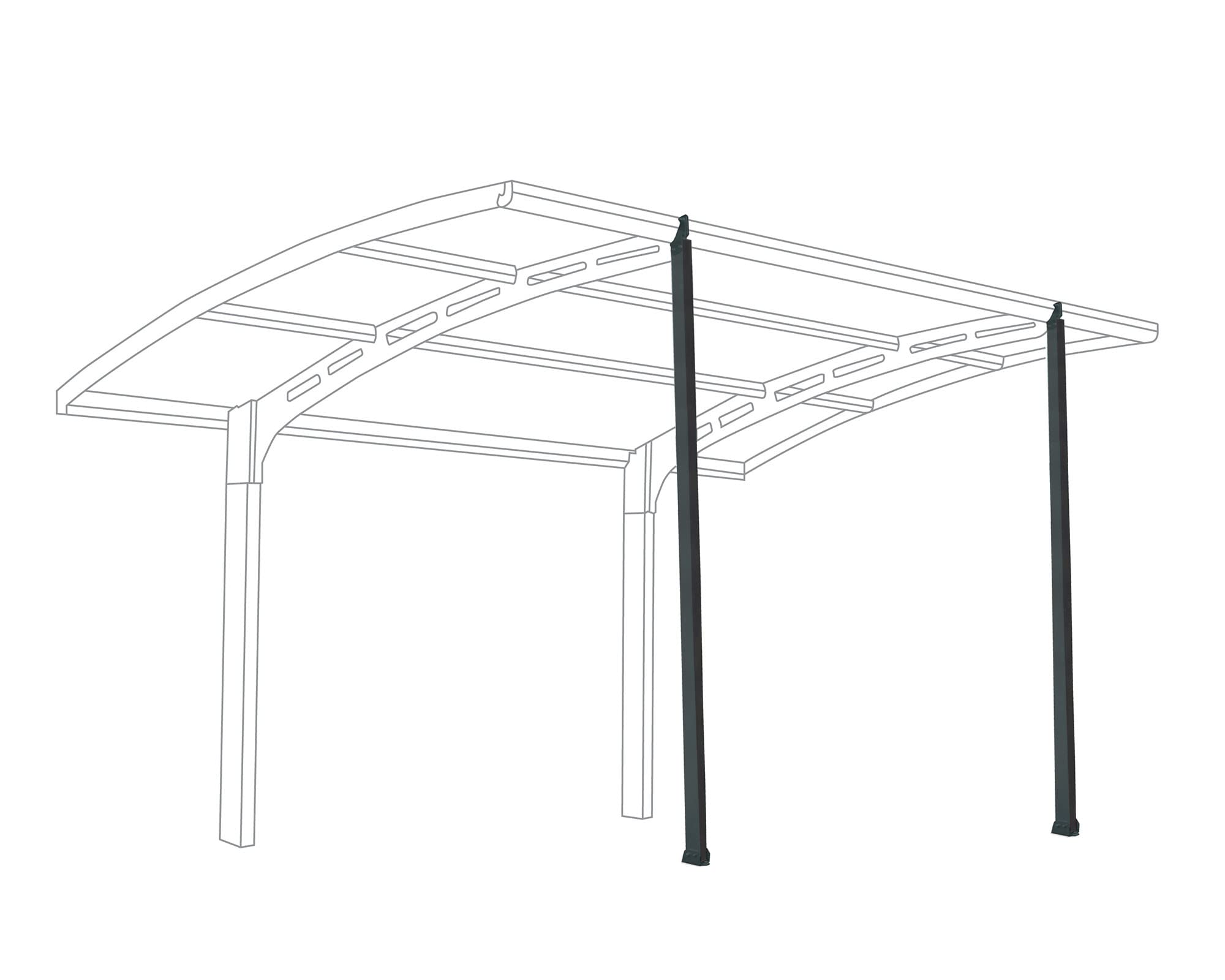 Palram - Canopia Arizona Carport Snow and Winter Support Kit for All Palram - Canopia Carports, Metal (Gray) - Image 7