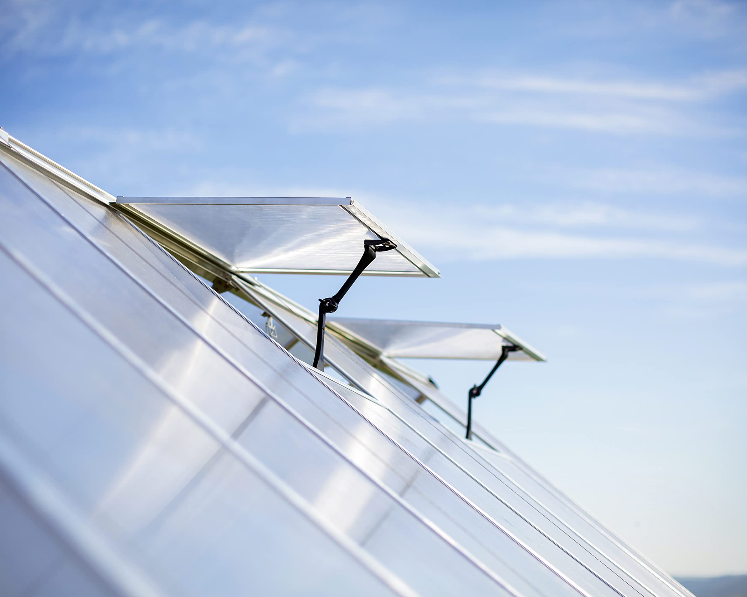 Palram Canopia Balance Greenhouse Kit, 10'x12', UV Protected, Wind & Weather Resistant, Clear Polycarbonate Panels, Maintenance Free Outdoor Garden Stuff, Walk-in Silver Structure, 5 Year Warranty - Image 6