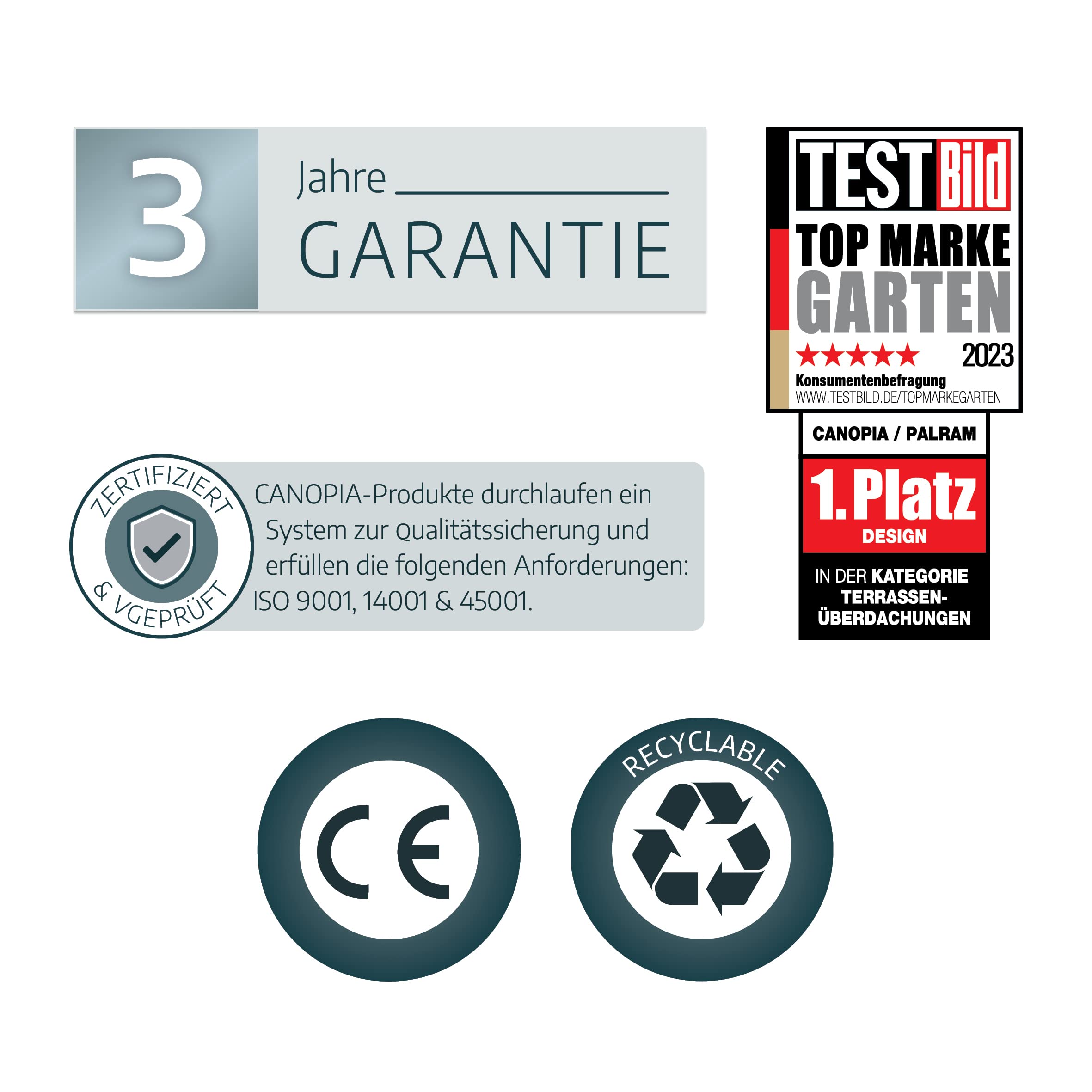 Palram - Canopia Bordeaux 2230 7 Ft. x 5 Ft. Awning Durable Steel Support, Aluminum Trim, and Polycarbonate Panels with UV Protection Rain & Snow Redirect Channels for Element Protection (White/Mist) - Image 8