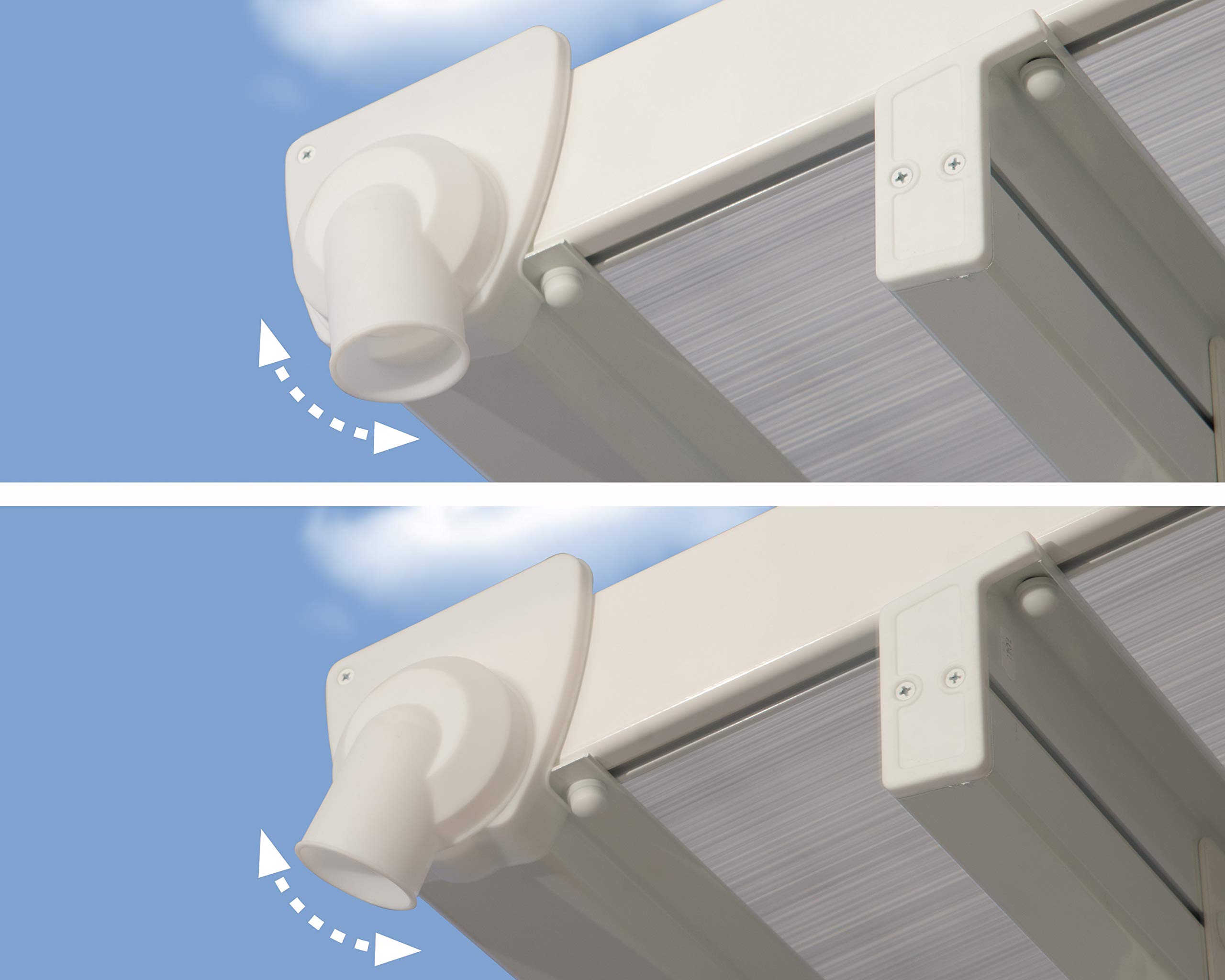 Palram - Canopia Feria 13 Ft. x 20 Ft. Carport Aluminum Metal Frame and Polycarbonate Panels Car Port for Outdoor Driveway to Protect Car, Truck, RV, Trailer, Boat, Equipment Storage(White) - Image 8