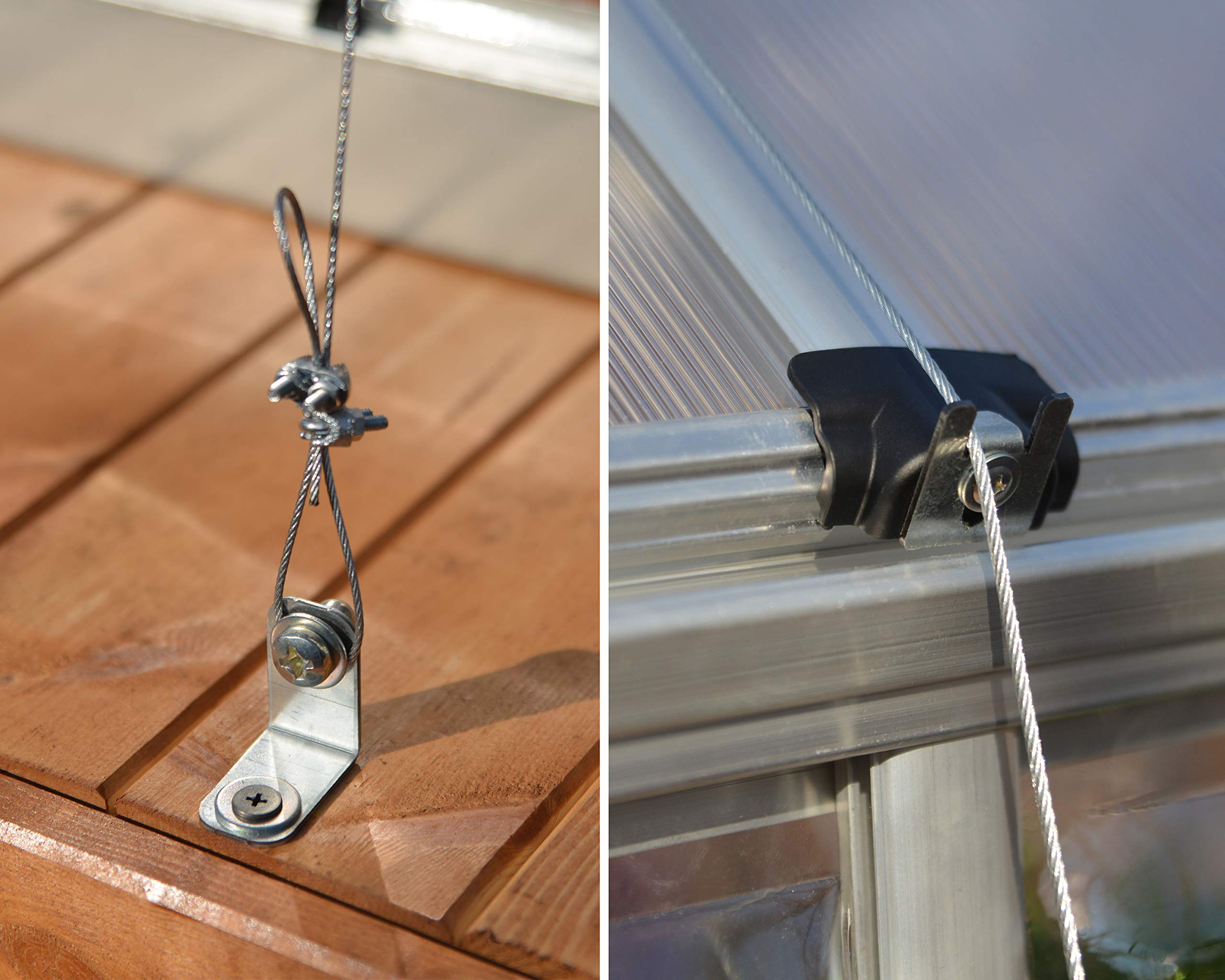 Palram - Canopia Heavy Duty Greenhouse Shelf Bundle (4 Piece) & Anchor Kit for Nature Greenhouses and Skylight Sheds - Image 7