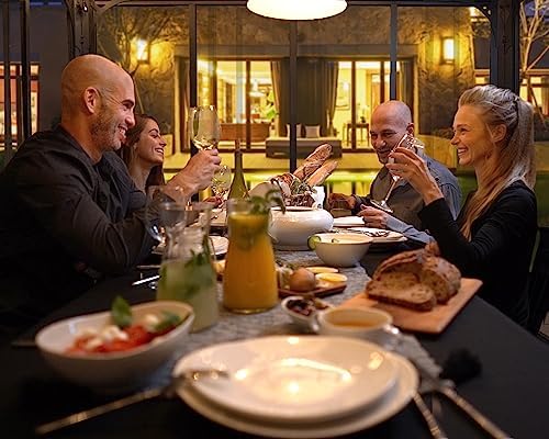 Palram - Canopia Ledro Outdoor Enclosed Gazebo 10x14, Gray Aluminum Frame, Clear Acrylic Walls, & Bronze Polycarbonate Hardtop Gazebo Roof, Weatherproof Backyard Gazebo Kit - Image 7