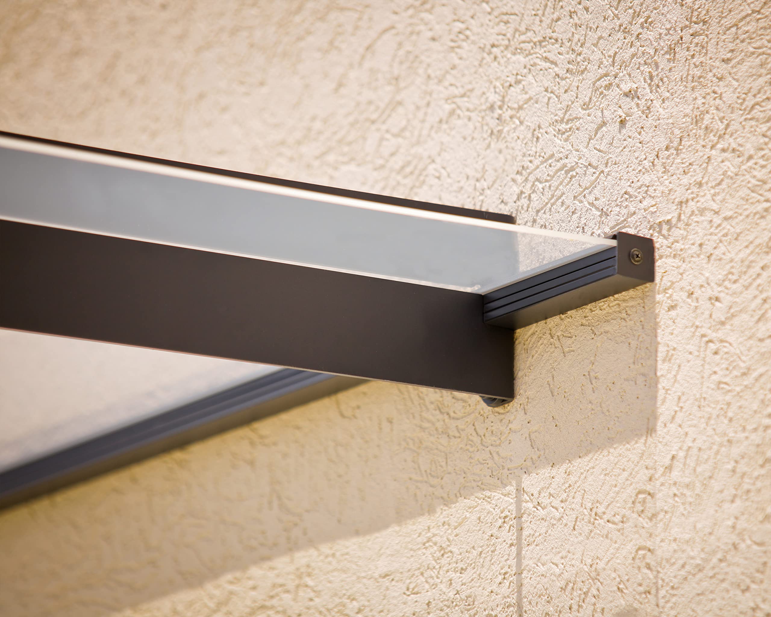 Palram - Canopia Nancy 7' x 3' 2050 Window & Door Awning for Door Entrance, High-End Polycarbonate Patio Canopy with Clear Panels, UV Protection, Modern Gray Metal Frame, Weather Resistant Overhang - Image 8