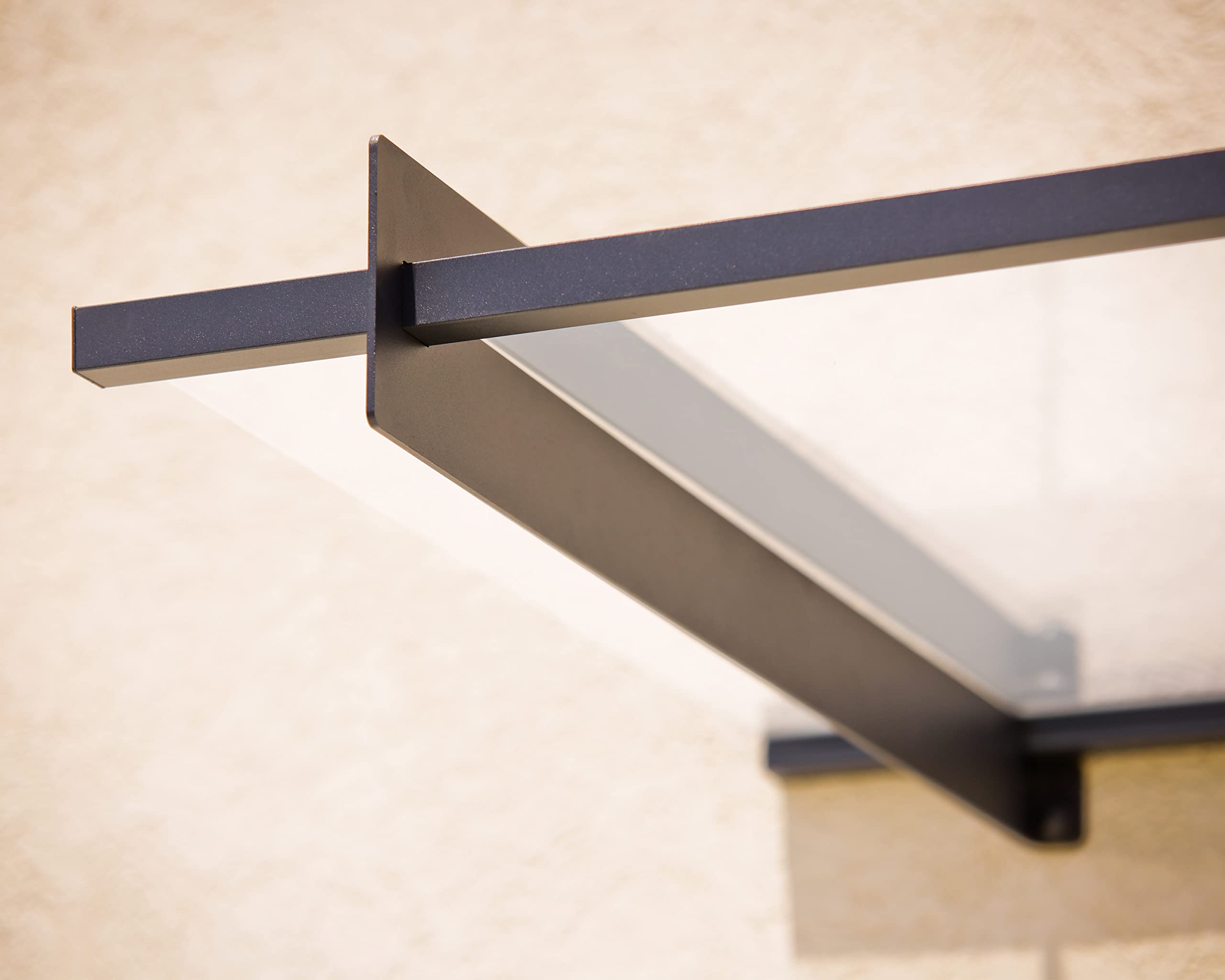 Palram - Canopia Nancy 7' x 3' 2050 Window & Door Awning for Door Entrance, High-End Polycarbonate Patio Canopy with Clear Panels, UV Protection, Modern Gray Metal Frame, Weather Resistant Overhang - Image 9