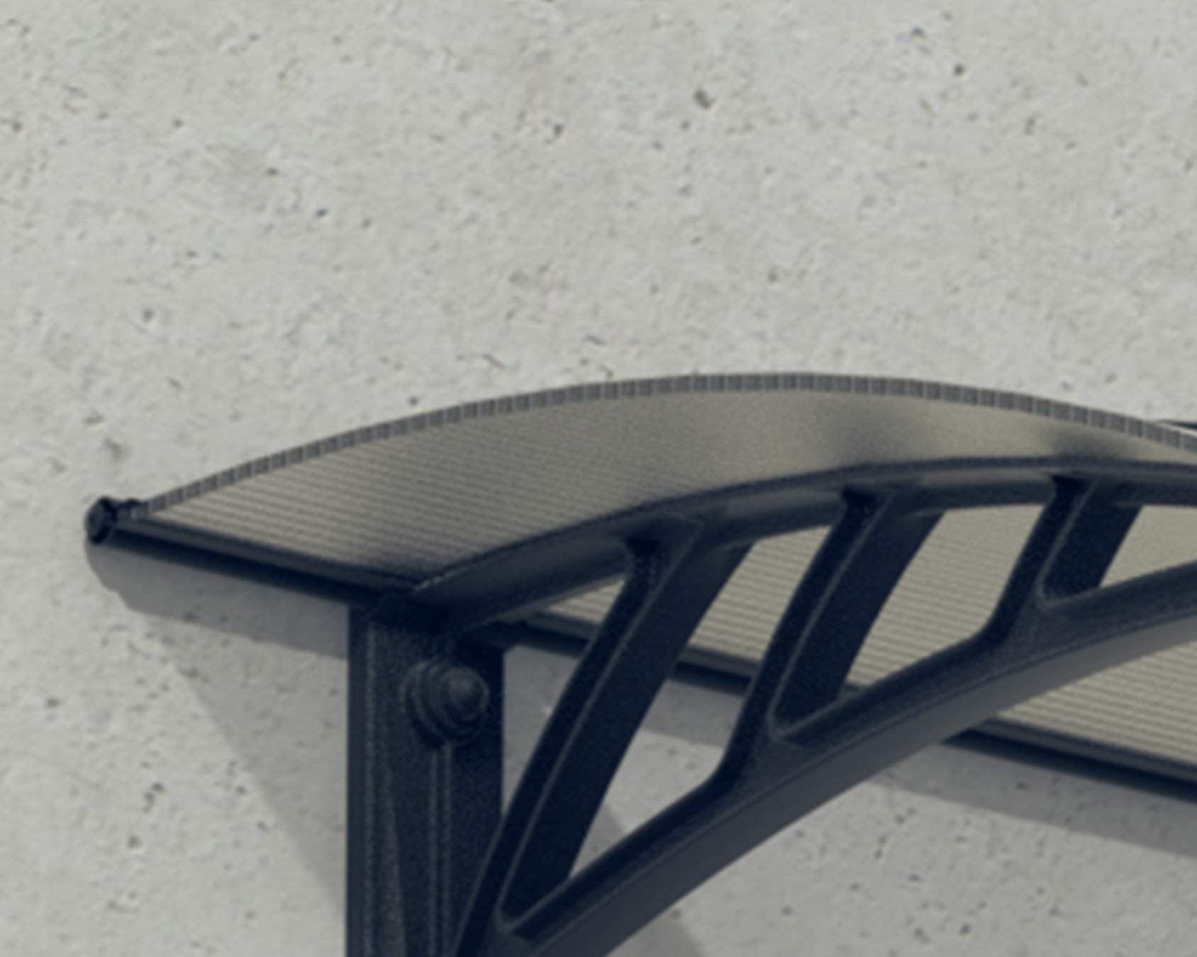 Palram - Canopia Neo 1180-4' x 3' Window & Door Awning for Door Entrance, High-End Polycarbonate Patio Canopy with Clear Panels, UV Protection, Modern Gray Metal Frame, Weather Resistant Overhang - Image 6