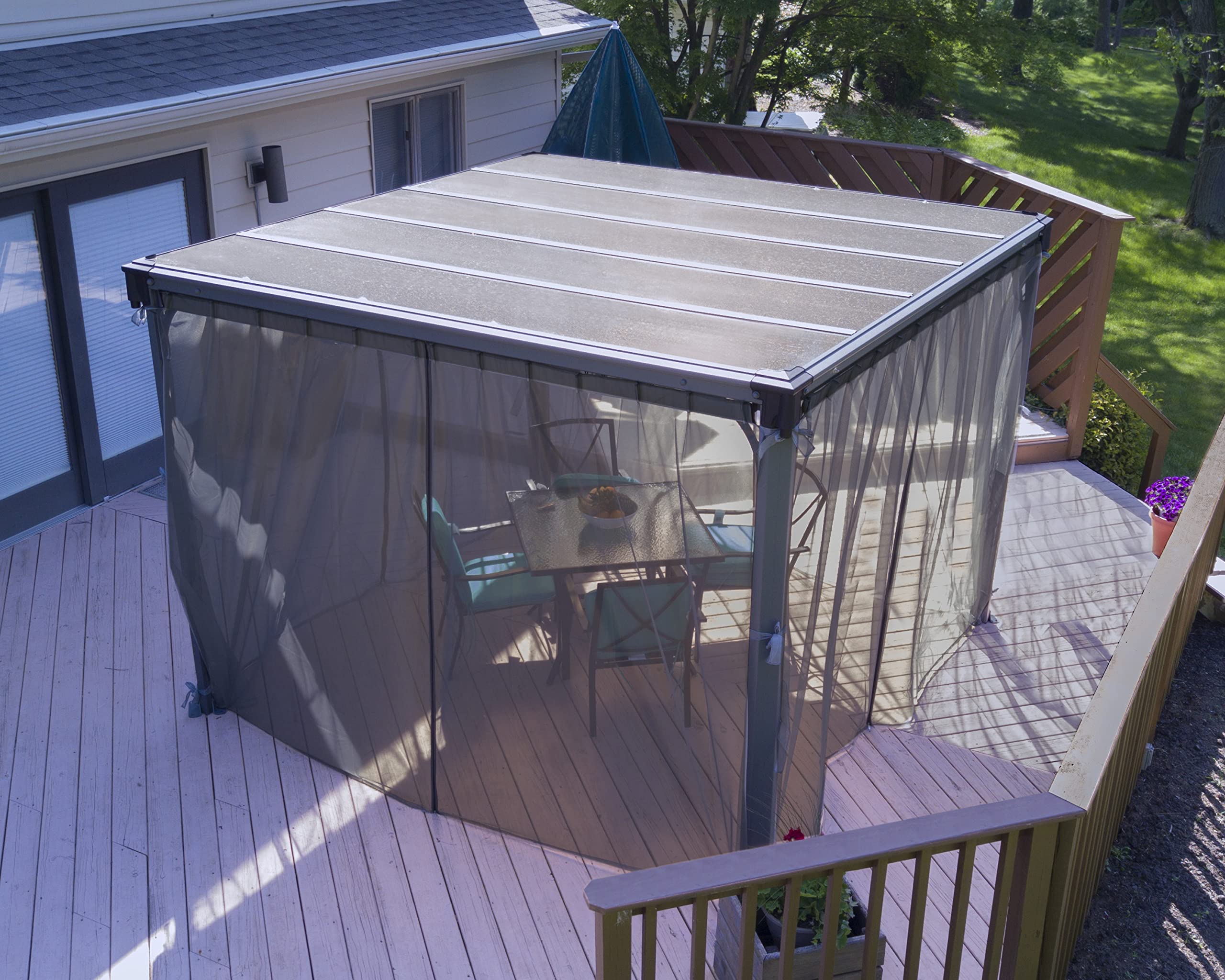 Palram - Canopia Palermo/Milano/Martinique Gazebo Netting Set - 4 Pieces - Image 9