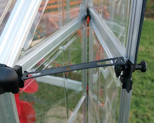 Palram - Canopia Snap & Grow 6 Ft. x 8 Ft. Greenhouse Kit Hobby DIY Walk in Green House Heavy Duty Polycarbonate, Aluminum Frame, with Lockable Door and Vent for Outdoors, Garden, Backyard in Silver - Image 10