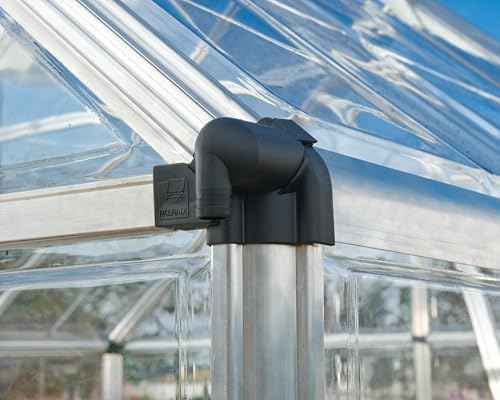 Palram - Canopia Snap & Grow 6 Ft. x 8 Ft. Greenhouse Kit Hobby DIY Walk in Green House Heavy Duty Polycarbonate, Aluminum Frame, with Lockable Door and Vent for Outdoors, Garden, Backyard in Silver - Image 9