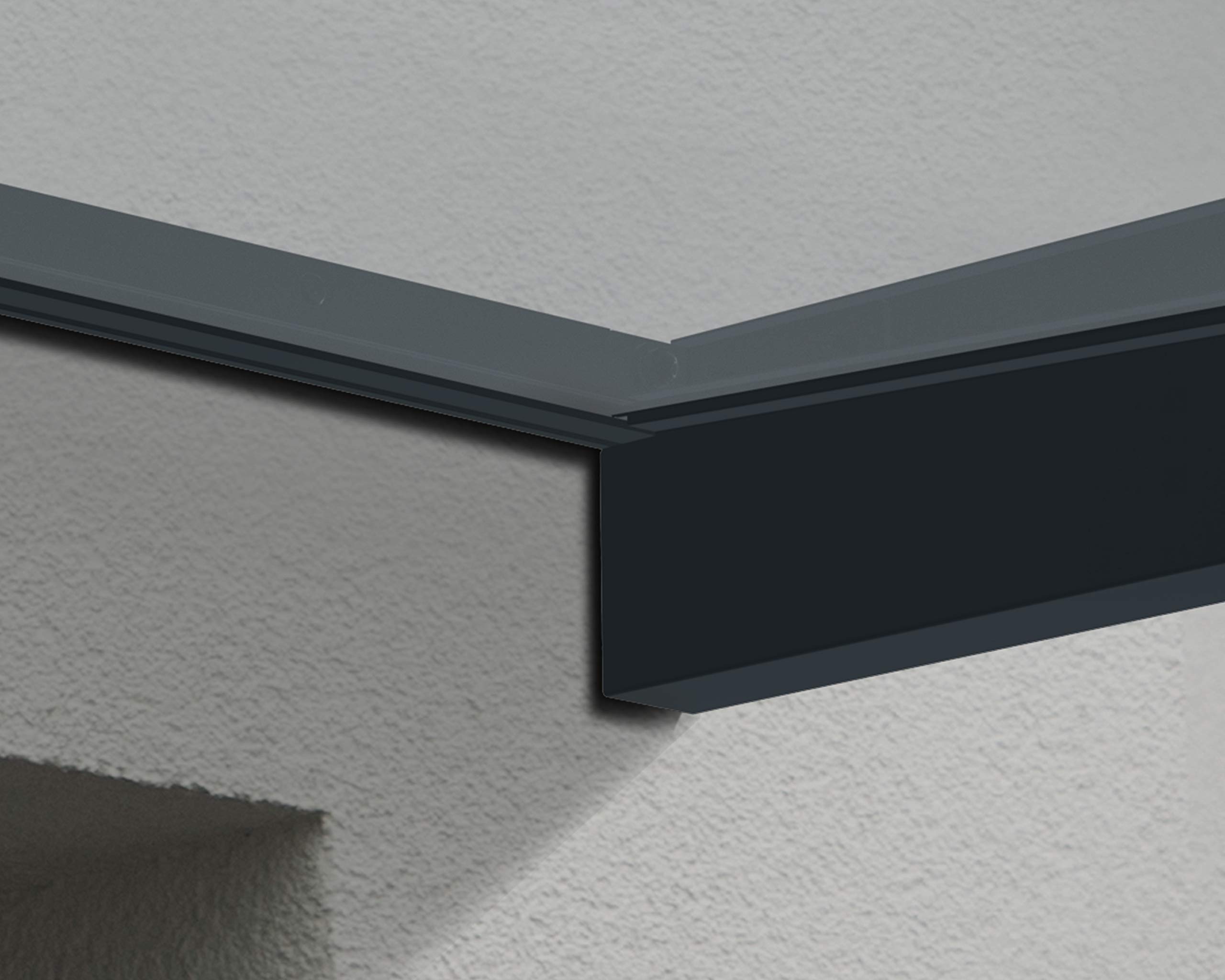 Palram - Canopia Sophia 5 Ft. x 3 Ft. 1600 Awning for Outdoors DIY Awnings Kit for Door, Windows, Exterior Coverage, to Protect from Sun, Rain, Snow, UV Protected Polycarbonate (Gray/Clear) - Image 6