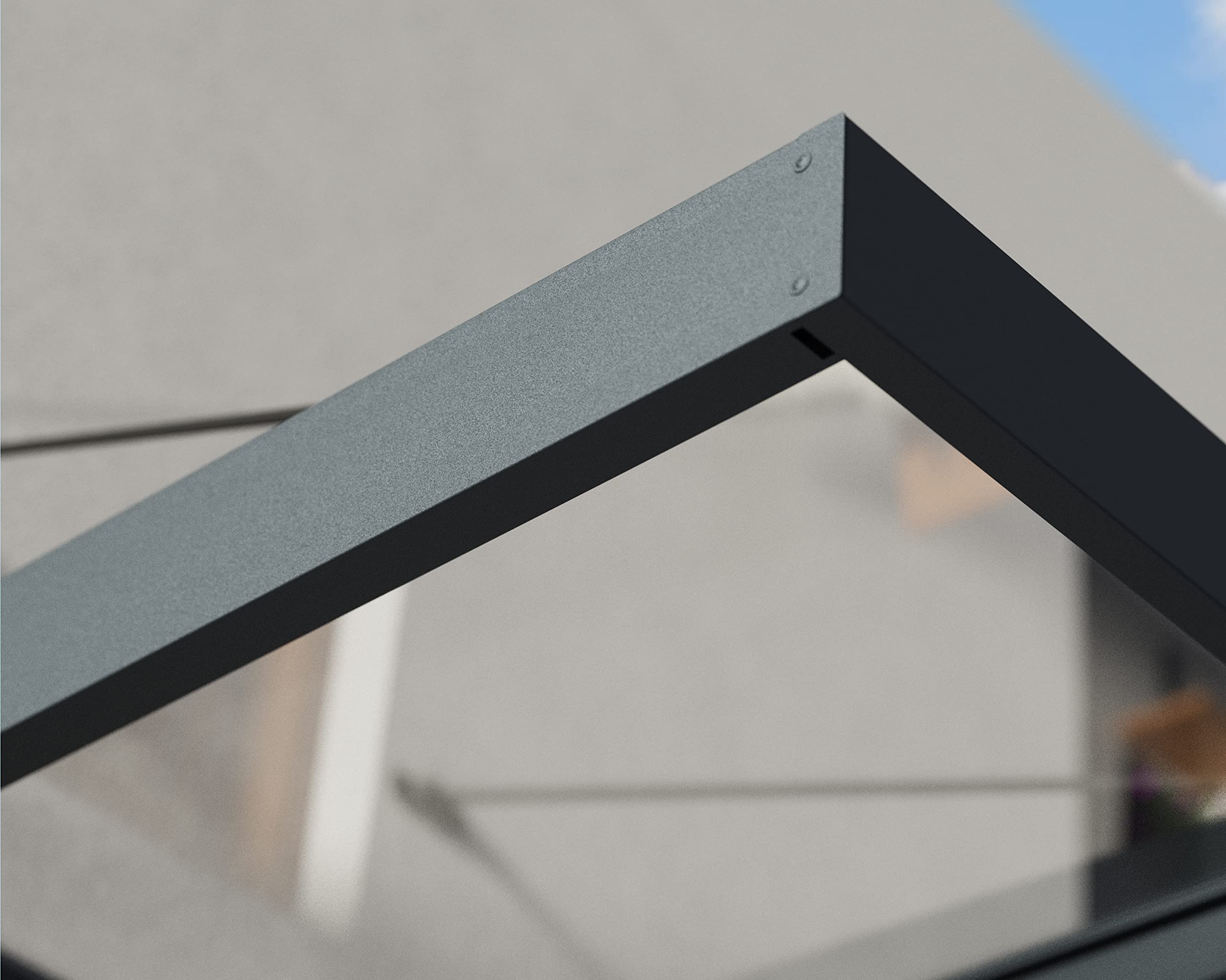 Palram - Canopia Sophia XL 9 Ft. x 5 Ft. 3000 Awning for Outdoors DIY Awnings Kit for Door, Windows, Exterior Coverage, to Protect from Sun, Rain, Snow, UV Protected Polycarbonate (Gray/Clear) - Image 5