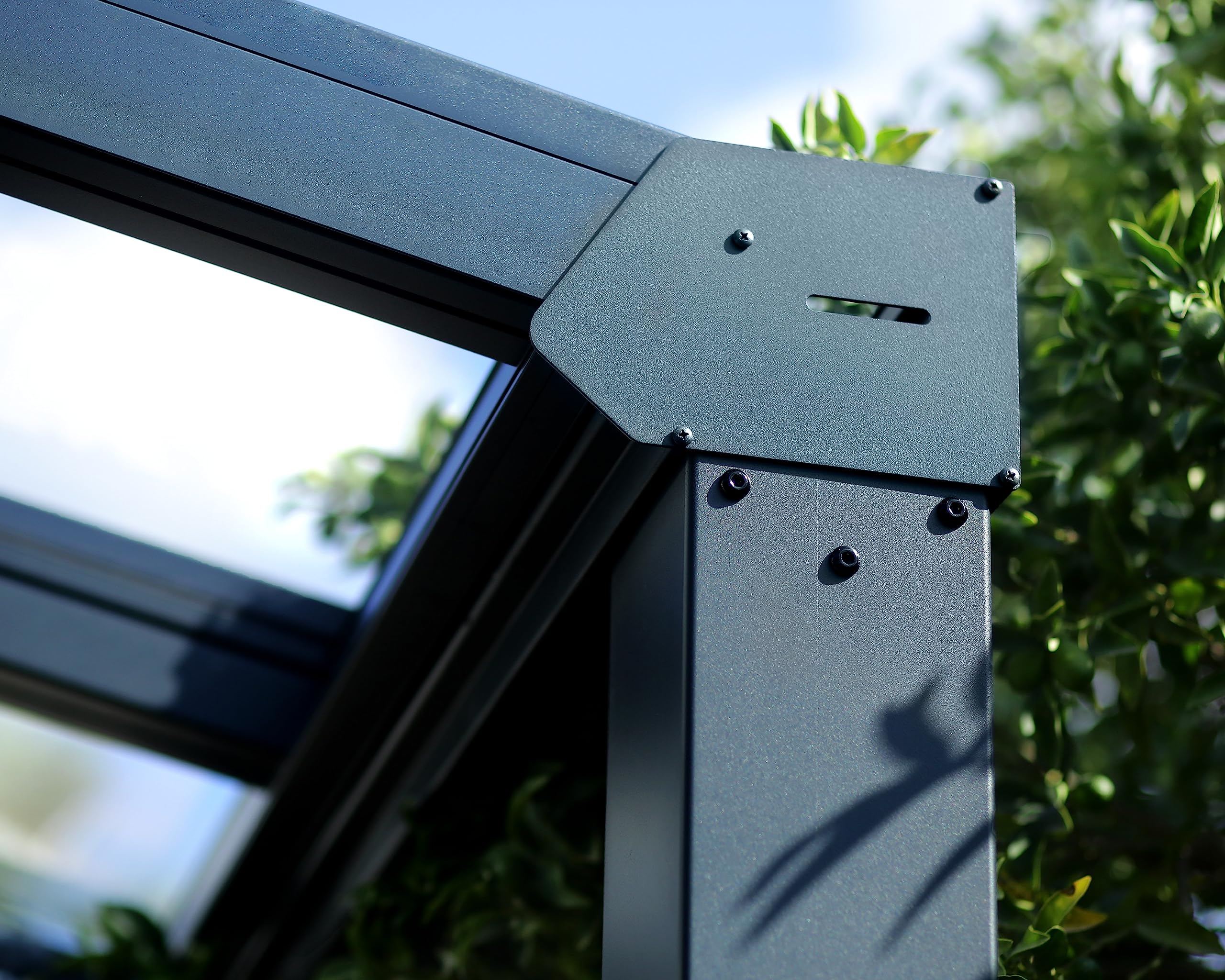 Palram - Canopia Stockholm Patio Cover 11’ x 12’ Gray/Gray Outdoor Canopy Awning for Patio, Waterproof Canopy, Patio Awning, Outside Canopy for Backyard, Outdoor Gazebo with 100% UV Protection - Image 6