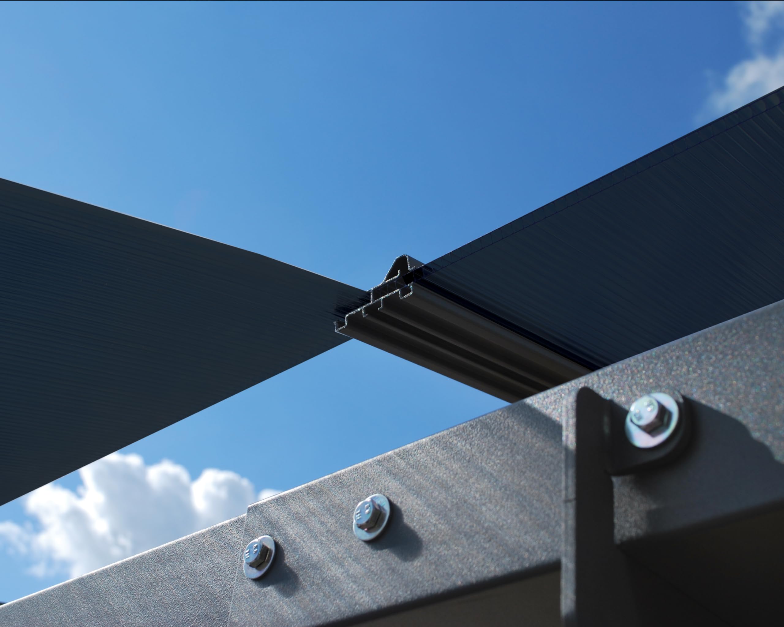 Palram - Canopia Arcadia 12' x 14' Carport, Heavy Duty 6' Clearance Metal Car Port, Weather-Protected Aluminum Frame, Polycarbonate Roof DIY Car, Truck, RV Storage, 10-Year Warranty, Gray - Image 6