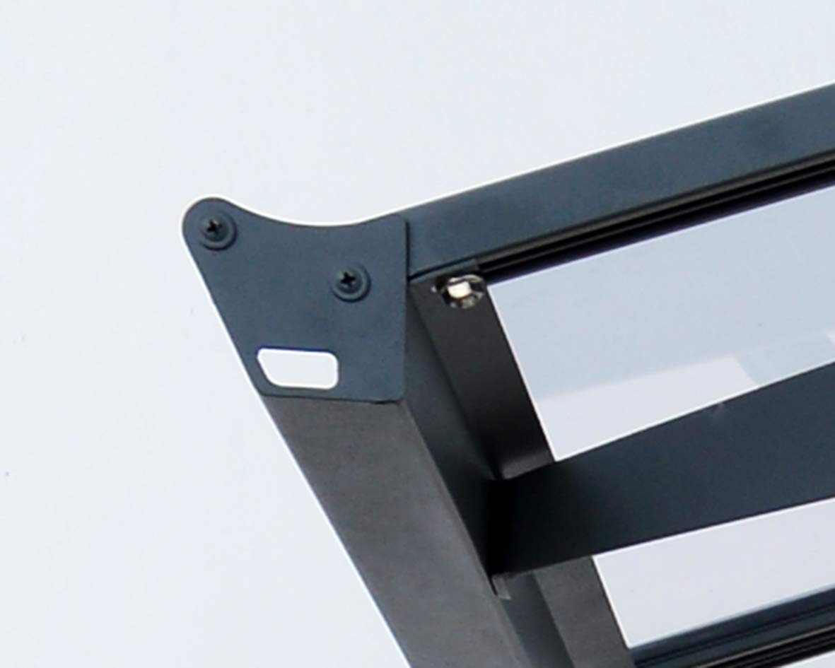 Palram - Canopia Vega 2000-7' x 7' Window & Door Awning for Door Entrance, High-End Polycarbonate Patio Canopy with Clear Panels, UV Protection, Modern Gray Metal Frame, Weather Resistant Overhang - Image 5