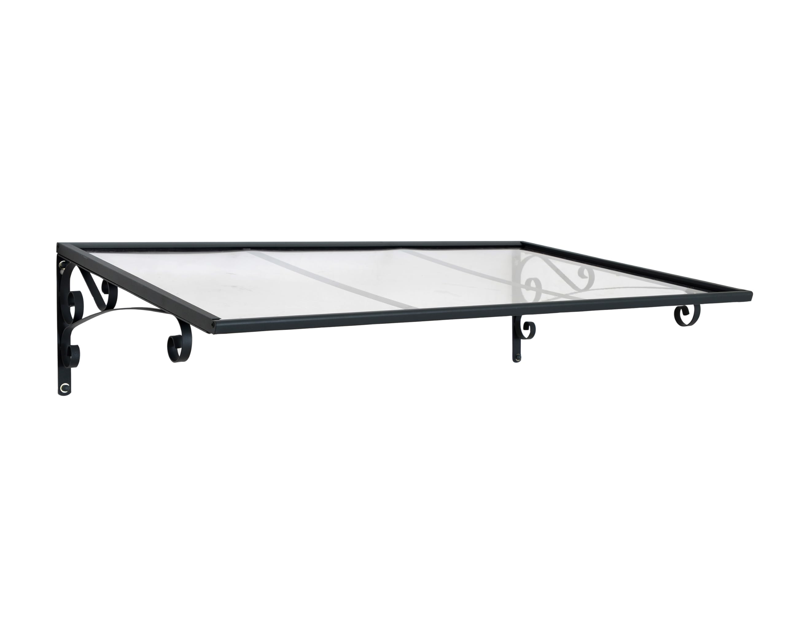 Palram Canopia Venus 1350 - 4' x 3' Window & Door Awning for Door Entrance, High-End Polycarbonate Patio Canopy with Clear Panels, UV Protection, Modern Gray Metal Frame, Weather Resistant Overhang - Image 5