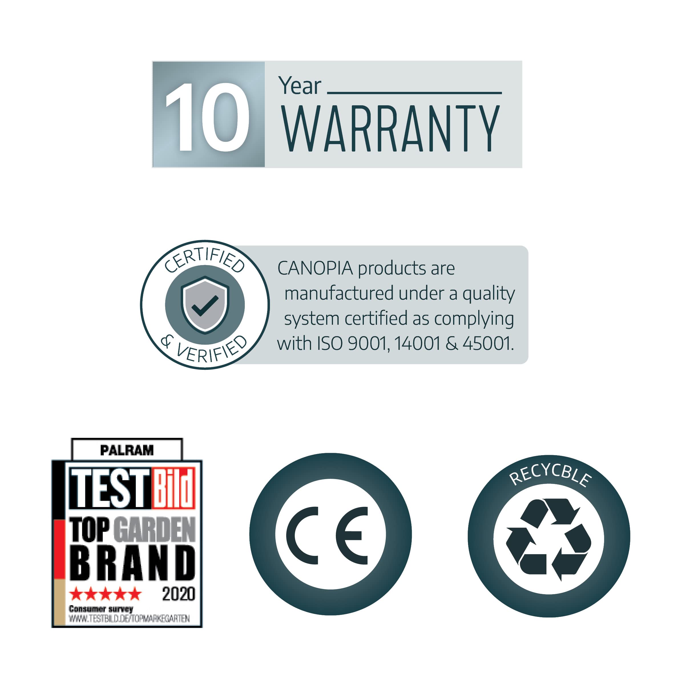 Palram - Canopia Verona 5000 10 x 16 Metal Carport, Heavy Duty Car Port, Weather-Protected Gray Aluminum Frame, Bronze Polycarbonate RV & Car Storage, UV Protected, DIY Garage Kit, 10-Year Warranty - Image 12