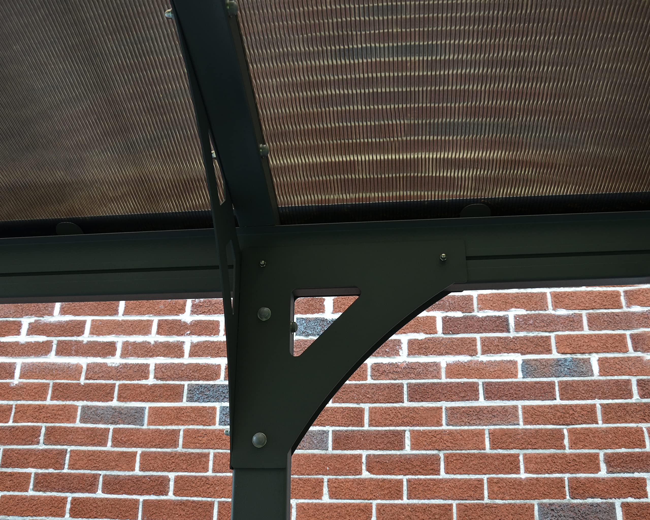 Palram - Canopia Verona 5000 10 x 16 Metal Carport, Heavy Duty Car Port, Weather-Protected Gray Aluminum Frame, Bronze Polycarbonate RV & Car Storage, UV Protected, DIY Garage Kit, 10-Year Warranty - Image 8