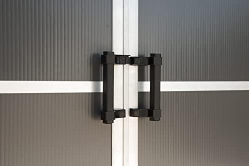 Palram - Canopia Yukon Outdoor Storage Shed 11' x 9' Gray for Backyard, Patio, Garden, Tools, Bikes, Lawnmower, Durable, Weather, Water, Snow, Rust Resistant Aluminum Frame - Image 12