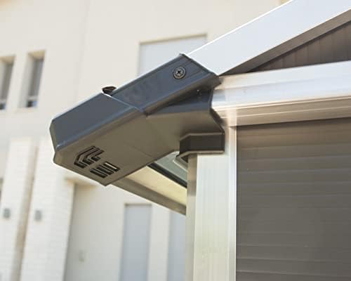 Palram - Canopia Yukon Outdoor Storage Shed 11' x 9' Gray for Backyard, Patio, Garden, Tools, Bikes, Lawnmower, Durable, Weather, Water, Snow, Rust Resistant Aluminum Frame - Image 9