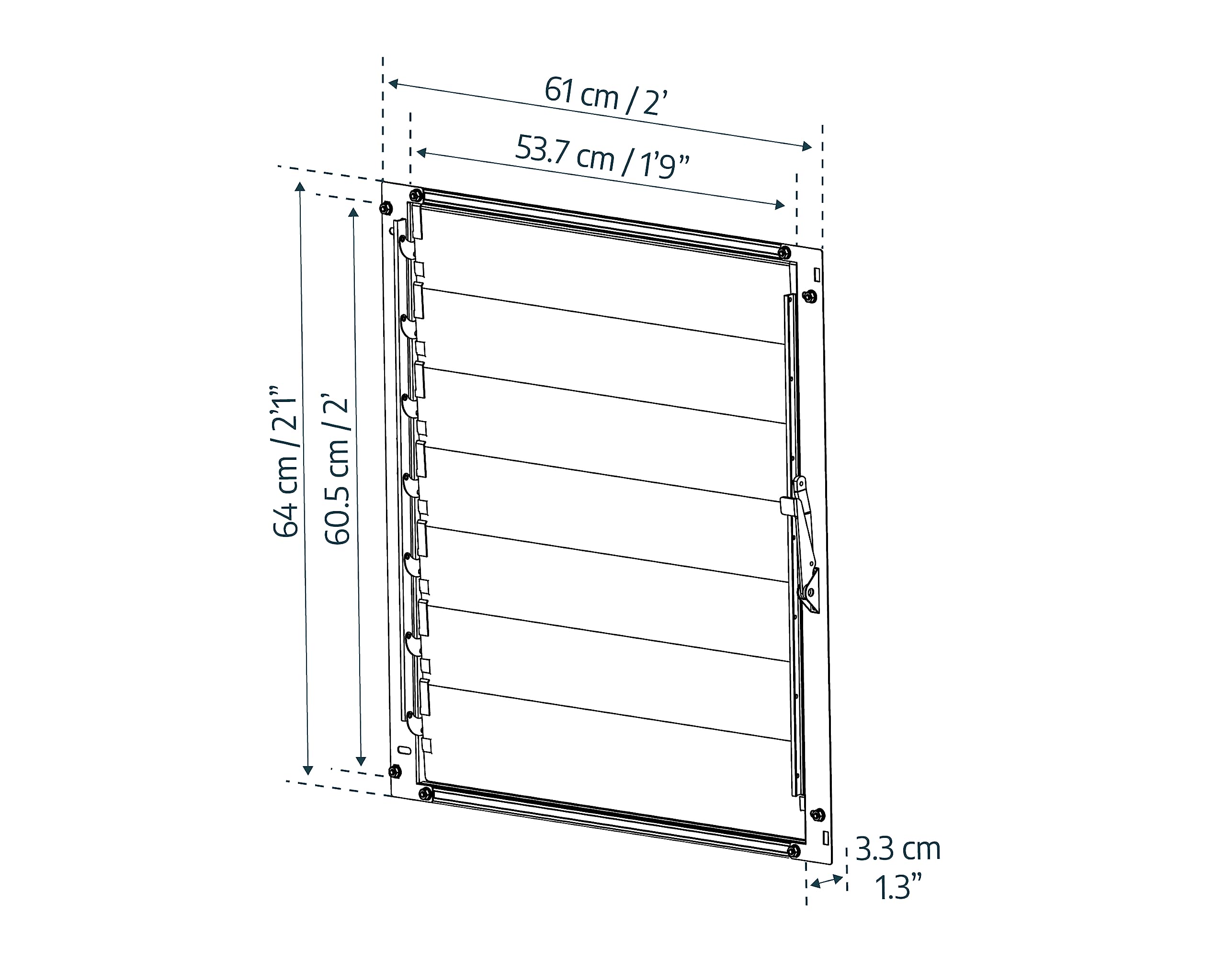 Palram Side Louvre Window - Image 6